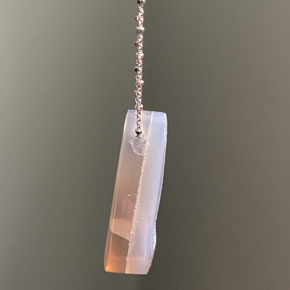 Pratt Daddy Druzy Agate Pendant with Sterling Silver station chain - Rare - Picture 6 of 9